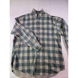 Vintage Abercrombie and Fitch Men's Medium Long Sleeve Flannel Button Down Shirt